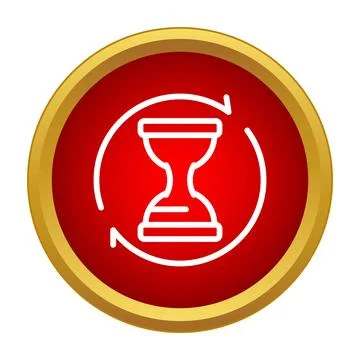Hourglass symbol representing time cycle and refresh Ilustración de archivo