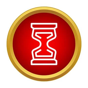 Hourglass symbol representing time passing and waiting concept Ilustración de archivo
