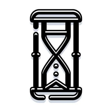 Hourglass symbol timing concept for countdown and duration Stock Illustration