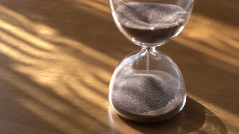 An hourglass on the table Video stock 169420750