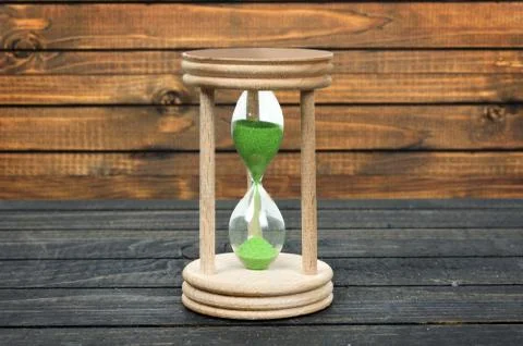 Hourglass on table 写真素材