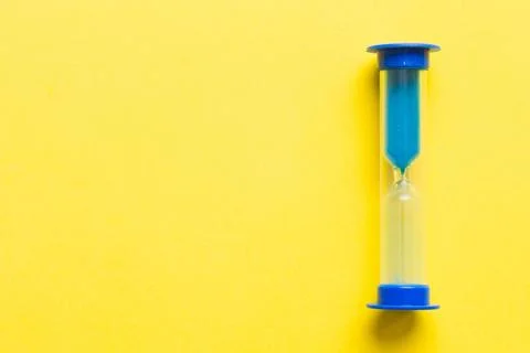 Hourglass on the table, sand clock as time passing concept for business dea.. Stock Photos