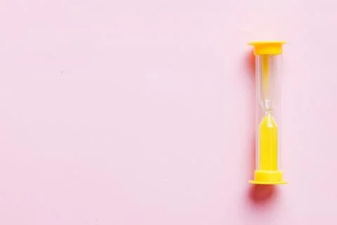 Hourglass on the table, sand clock as time passing concept for business dea.. Stock Photos