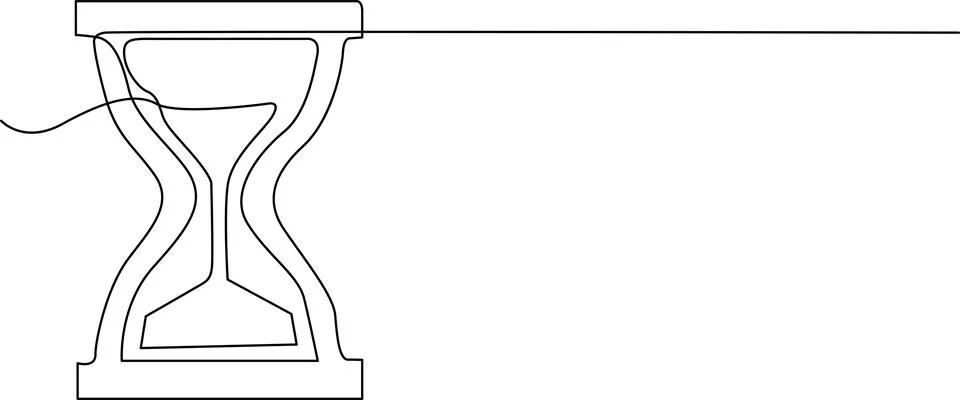 Hourglass on a table Vector Stock Illustration