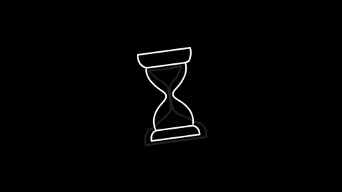 Hourglass Thin Icon With Alpha Channel Stock Footage 72135331