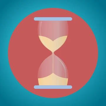 Hourglass, time concept Stock Illustration