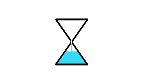 Hourglass Time Countdown Flat Animation Stock Footage 335667989
