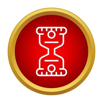 Hourglass time limit countdown icon in red frame Stock-Illustration