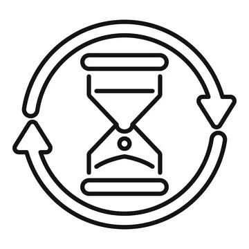 Hourglass time loop cycle icon design Stock Illustration