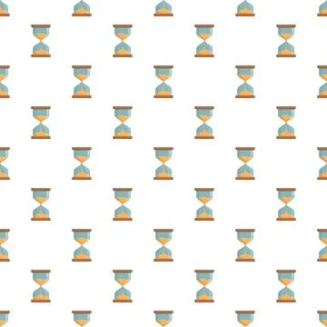 Hourglass time measurement pattern on white background Stock-Illustration