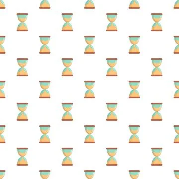 Hourglass time measurement pattern on a white background Stockillustratie