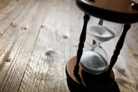Hourglass time passing Stock Photos