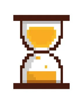 Hourglass time pixel Illustrazione stock