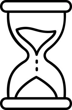 Hourglass timer graphic with flowing sand Stock-Illustration