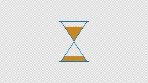 Hourglass Timer Icon Animation Motion Graphic Alpha Channel 4K Light Stock Footage 340182918