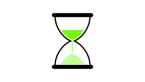 Hourglass Timer Icon seamless looping 4k animation Stock Footage 130353939