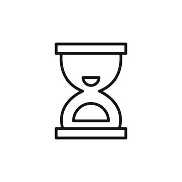 Hourglass Timer Icon for Time Management and Productivity Tools Illustrazione stock