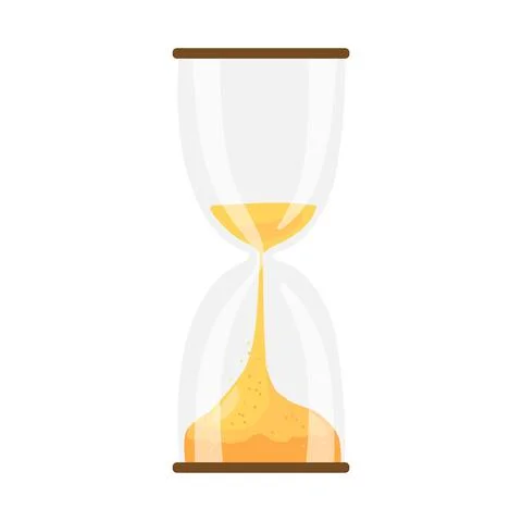Hourglass timer isolated clock. Running sandglass. Sandglass Icon. Sand Timer Stock Illustration