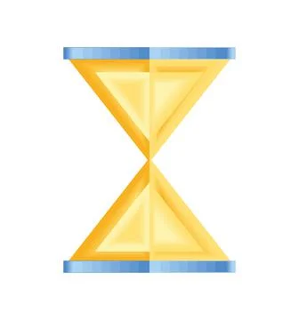 Hourglass timer paper art Illustrazione stock