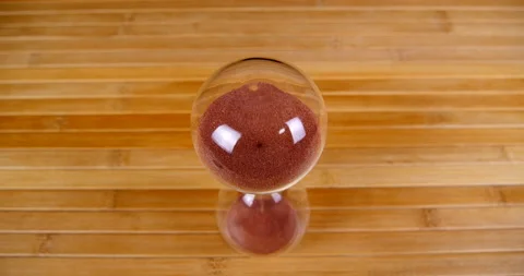 Hourglass transparent close up time Stock Footage 143441423