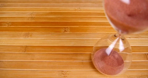 Hourglass transparent close up time Stock Footage 143441487