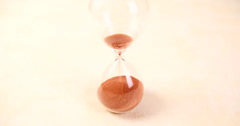 Hourglass transparent close up time Stock Footage 143441678
