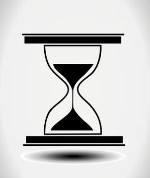 Hourglass vector icon Illustrazione stock