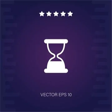 Hourglass vector icon Stock Illustration