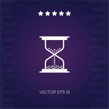 Hourglass vector icon Stock Illustration