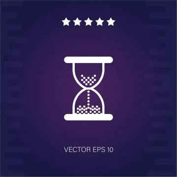 Hourglass vector icon Stock Illustration