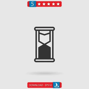 Hourglass vector icon Illustration