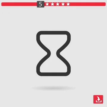 Hourglass vector icon Stock Illustration