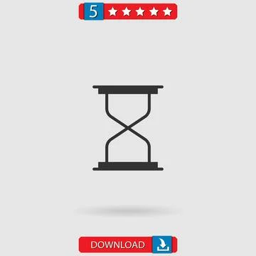 Hourglass vector icon Illustrazione stock