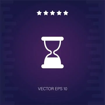 Hourglass vector icon Stock Illustration