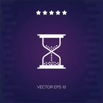 Hourglass vector icon Stock Illustration