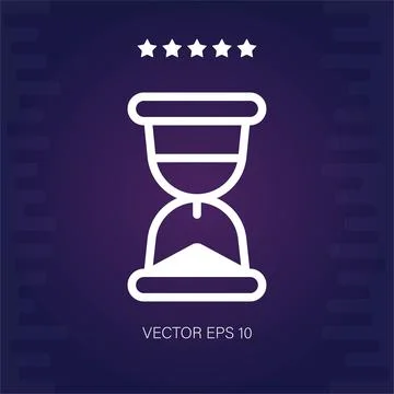 Hourglass vector icon Stock Illustration