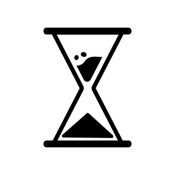 Hourglass vector icon. Simple flat symbol.Isolated icon suitable for web Stock Illustration