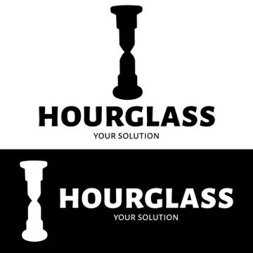 Hourglass vector logo. A logo in the shape of an hourglass Stock Illustration
