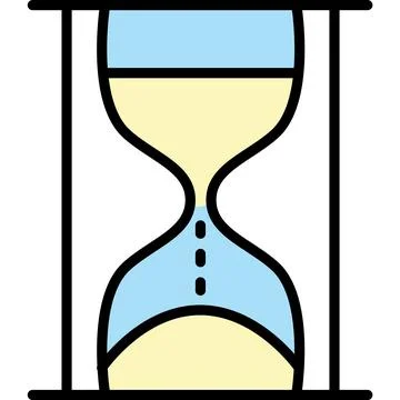 Hourglass vector sand clock icon isolated on white Stock Illustration