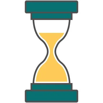 Hourglass vector sand clock time icon isolated on white Stock Illustration