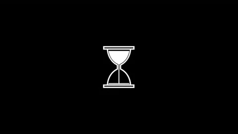 Hourglass waiting sign for computer programmes and mobile apps. Sand clock white Stock Footage 135635554