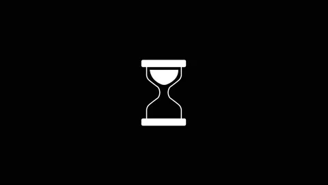 Hourglass waiting sign for computer programmes and mobile apps. Sand clock white Stock Footage 141353750