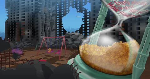 The hourglass of war Stock-Footage 202975624