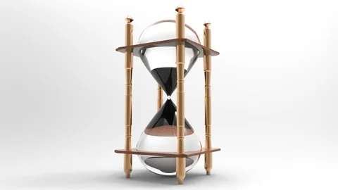 Hourglass on a white background. Stock Footage 91112968
