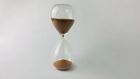 Hourglass on a white background. Stock Footage 221095469