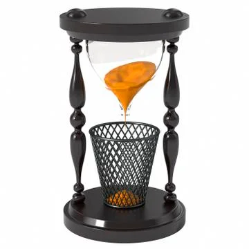 Hourglass on a white background Illustrazione stock