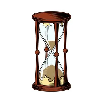 Hourglass on white background. Stock Illustration