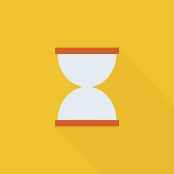 Hourglasses icon , Flat design style, vector illustration. long shadow icon. Stock Illustration