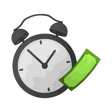 Hourly rate illustration Stock Illustration