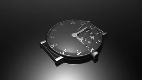 Hours. Animation of the clock running. 3d rendering Stock Footage 145708503
